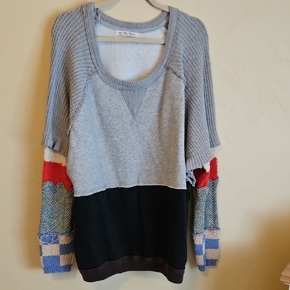 We The Free Multicolor Crew Neck Sweater